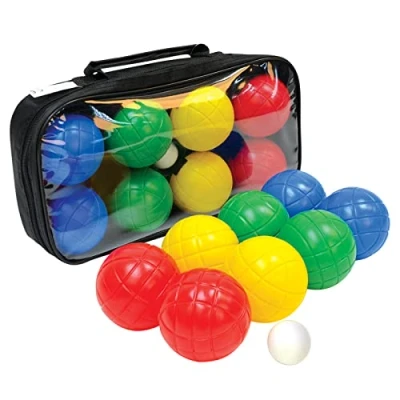 Imagen de Schildkröt Set de Fun Boccia, 4x2 Bolas Plástico, 1x Bola Puntería, en una Bolsa Transporte con Cierre, 970009