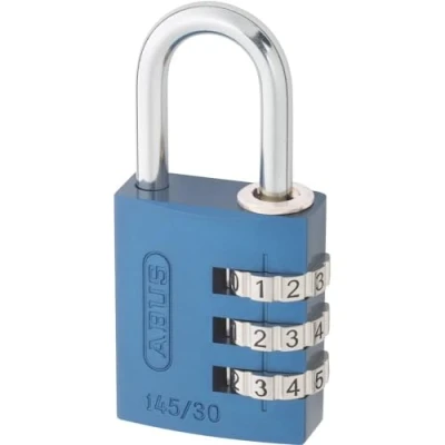 Imagen de Abus 145/30_AZUL Candado aluminio combinacion 30mm 3 dígitos azul