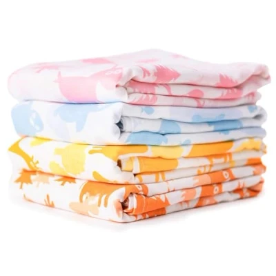 Imagen de CuddleBug Mantas de Muselina Unisex Paquete 4 Sabanas Envolver, Paños Algodon 100% Muselinas Infantil Tamaño Grande 120x120cm (Colorful Critters)