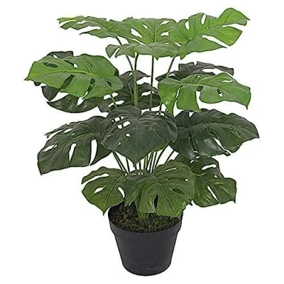 Imagen de Leaf Monstera Planta Artificial de 60 cm en Maceta Negra