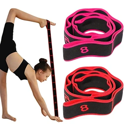 Imagen de 2 Piezas Banda elástica de Yoga, Ejercicio, Bandas entrenamiento, Resistencia ideales para Todos los Ejercicios, Fitness, Entrenamiento Danza, Gimnasia, Pilates, Yoga