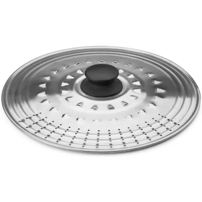 Imagen de Ibili Multiusos Antisalpicaduras Acero Inoxidable Sartenes y baterias cms Tapa Colador, Silver, 36 38 40 42 cm