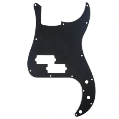 Imagen de Musiclily 13 Agujeros Precision Bass Pickguard Golpeador para Fender American/México Standard Bajo Estilo P, 3 capas Negro