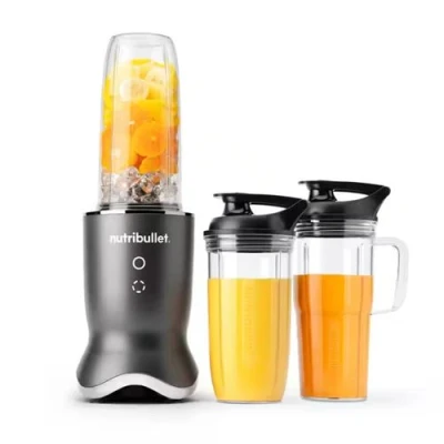 Imagen de Batidora de vaso Nutribullet Ultra NB1206DGCC, personal, Táctil, Silenciosa, Tapas para llevar 1200 W, 0.9 l/0.7 l, Gris oscuro