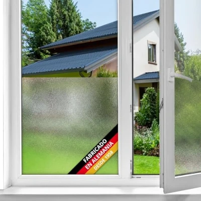 Imagen de d c fix vinilo adhesivo para cristales ventanas lechoso estático premium opaco translúcido privacidad decorativo mampara de ducha baño lámina pegatina 45 cm x 1,5 m