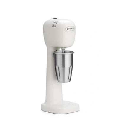 Imagen de HENDI Batidora, Mezclador de bebidas, Frappés, Incluye 2 vasos mezcladores (acero inoxidable y policarbonato) juegos agitadores cada uno, 230V/400W, 170x196x(H)490mm, Blanco