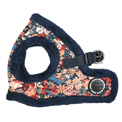 Imagen de Puppia Arnés para Perros pequeños y medianos Gianni Harness B Ajustable cómodo, Azul Marino