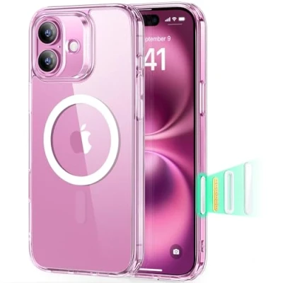Imagen de ESR Funda iPhone 16, Control de Cámara, Compatible MagSafe, Protección Militar a Prueba Golpes, Magnética para Híbrida Classic (HaloLock), Transparente