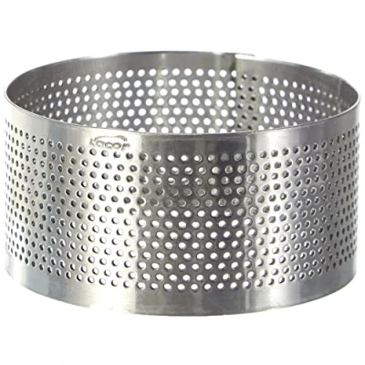 Imagen de Lacor 68547 Molde Aro Redondo Perforado 7x3,5cm Inox.