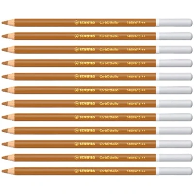 Imagen de Lápiz de Color tiza pastel STABILO CarbOthello Caja con 12 unidades ocre oscuro