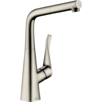 Imagen de Hansgrohe 14821800 Metris grifo de cocina con caño extraíble, acero inoxidable