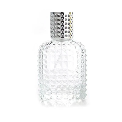 Imagen de Enslz Perfume Fragancia Colonia Atomizador Vacío Botella de vidrio recargable Niebla fina Pulverizador Plata 50ml