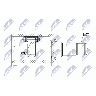 Imagen de NTY NPW ME 089 Junta Homocinética Transmisión automática Eje delantero, derecha MERCEDES BENZ: GLC SUV