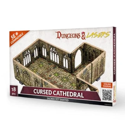 Imagen de Archon Studio Dungeons &amp; Lasers: Cursed Cathedral Miniature Terrain Sin pintar compatible con DND y otros juegos de rol mesa