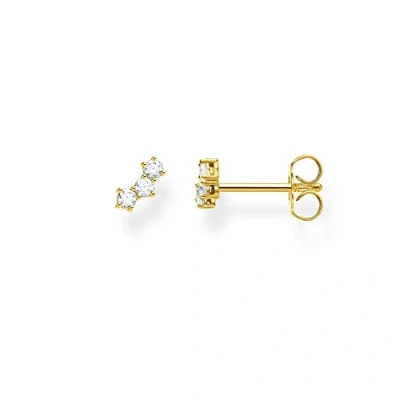 Imagen de THOMAS SABO Pendientes Individuales Piedras de Colores Plata Chapada en Oro H2132 488 7, Oro/Multicolor