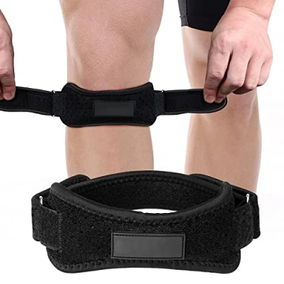Imagen de 2 x Rodillera Deportiva, Ajustable Menisco y Ligamentos, Antideslizante Soporte de Rodilla, Rodilleras para Hombres Mujeres Gym, Voleibol, Running, Bicicletas, Futbol, Baloncesto