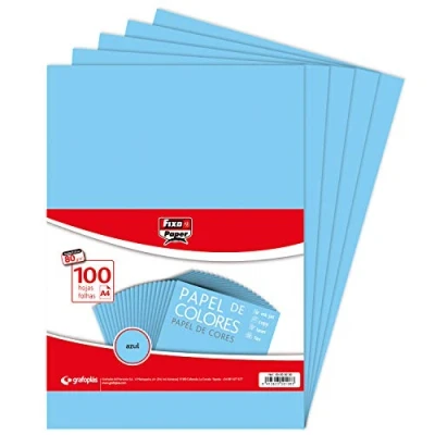 Imagen de Fixo Paper 65009230. Paquete de 100 Hojas 80 g, Papel, Azul, A4