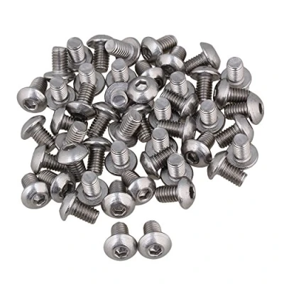 Imagen de Silvery de rosca métrica M5 cabeza Allen tornillos hexagonales con unidades 50
