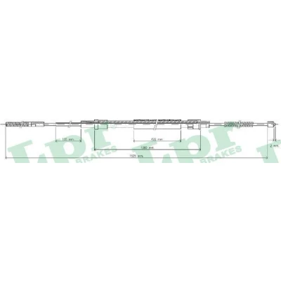 Imagen de LPR C0303B Cable de Freno Mano 1530/1085 Tambor VOLKSWAGEN: GOLF 2, Jetta SEAT: TOLEDO 1