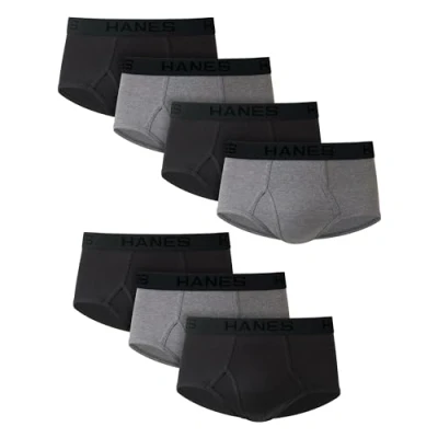 Imagen de Hanes Briefs L de corte negro / gris 7 pares para hombres