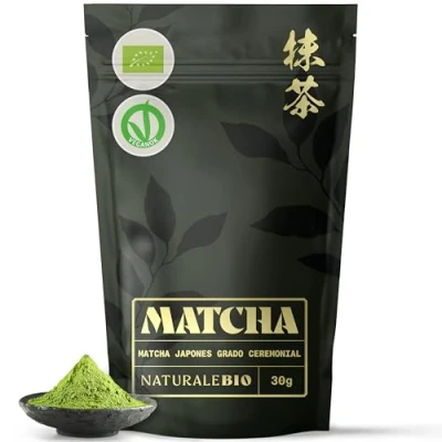 Imagen de Té Verde Matcha Orgánico Ceremonial en Polvo Recarga de 30g. Biológico Japonés 1 Grado, Bio Grado Ceremonia. Ecológico, Producido Japón, Uji, Kyoto. Para Beber, la Cocina y con latte