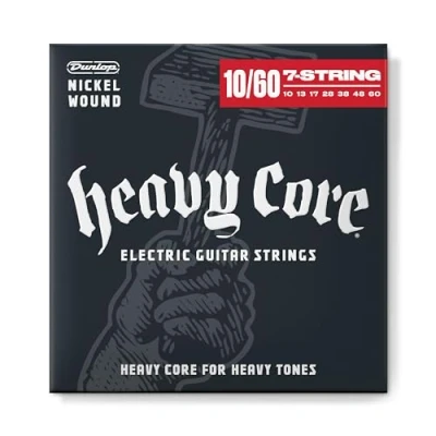 Imagen de Dunlop DHCN1060 Heavy Core Nickel Wound Guitar Strings, Heavy, .010.060, 7 Strings/Set