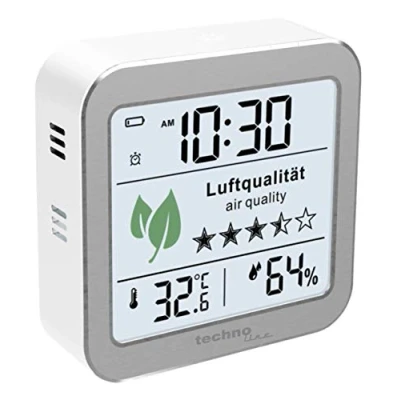 Imagen de Technoline WL1020 Monitor de Calidad Aire, Color Plateado y Blanco