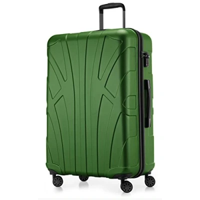 Imagen de Suitline Maleta rígida, Equipaje de Viaje, TSA, 76 cm, Aprox. 96 litros, 100% ABS Mate, Verde