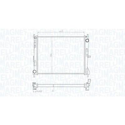 Imagen de Radiador, refrigeración del motor MAGNETI MARELLI 350213165300
