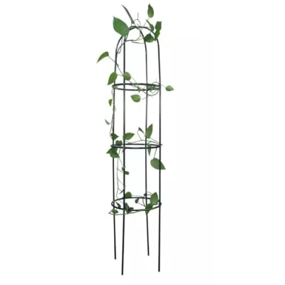 Imagen de enrejado de obelisco jardín para plantas trepadoras, soporte grandes, marco metal 1,9 m alto, plantas, flores, verduras, jardín, obeliscos
