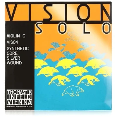 Imagen de Thomastik cuerda para violín 4/4 Vision Solo Sol núcleo sintético, entorchado en plata pura, medio