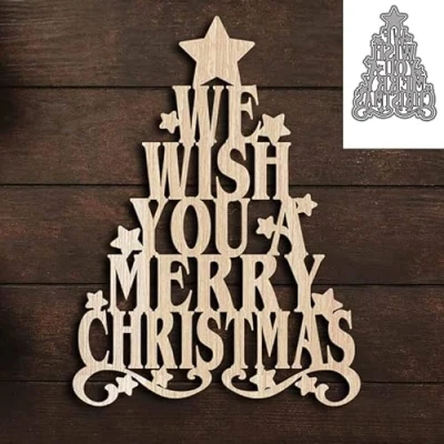 Imagen de troqueles de metal para árbol Navidad, corte plantillas bricolaje, tarjetas álbumes recortes, papel decorativos en relieve