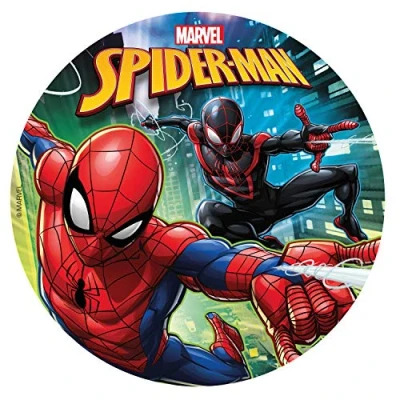 Imagen de Dekora Spiderman 20 cm Disco de azúcar Comestible para Decorar Tartas, Multicolor, diámetro (1)