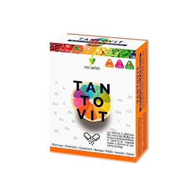 Imagen de Novadiet TANTOVIT Comprimidos con Vitaminas, Minerales, Zynamite, Bacopa, PABA Para Mejorara la Vitalidad y Rendimiento Mental Deportivo Disminuye el Cansancio Fatiga 30