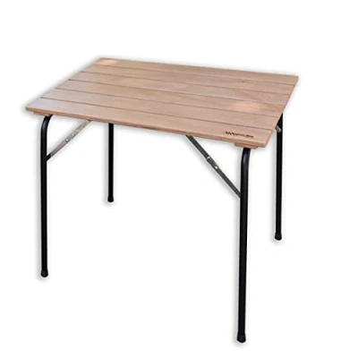 Imagen de Castelmerlino Mesa plegable al aire libre camping terraza superior okumè 80x60 cm