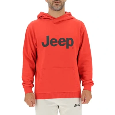 Imagen de JEEP O102566 R699 J Man Hooded Sweatshirt Print J22W Hombre Mars Red/Black M