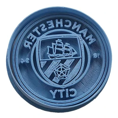 Imagen de Cuticuter Manchester City Equipo Fútbol Cortador de Galletas, Plástico, Azul, 8x7x1.5 cm