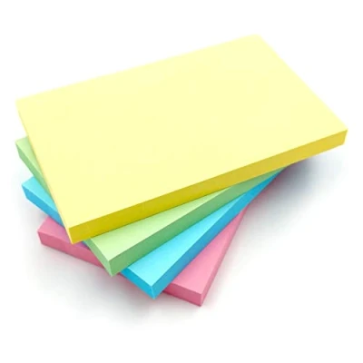 Imagen de Evergreen Goods 8x Notas Adhesivas Pastel Autoadhesivas Removibles en Colores Amarillo, Verde, Azul, Rosa 76x127mm 3 &quot;x 5&quot; 100 Hojas por Bloc de para Recordatorios, Tomar Notas, Anotar