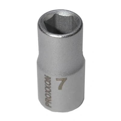 Imagen de PROXXON 23 716 Vaso de 1/4&quot;, Tamaño 7mm, Longitud Total 25mm
