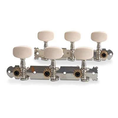 Imagen de Gewa 545300 Clavijero Guitarra Jazz Juego de Cuerdas, Botones Plástico Color Crema
