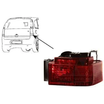 Imagen de ABAKUS 442 4003R LD2UE Piloto antiniebla posterior derecha Rojo sin portalámparas, bombilla OPEL: Meriva A
