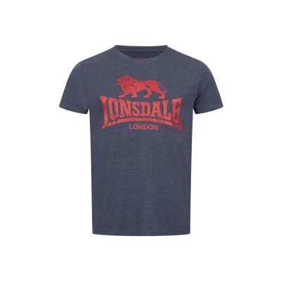 Imagen de Lonsdale Silverhill Camiseta estampada, Hombre, Talla: XL, Marl navy/dark red