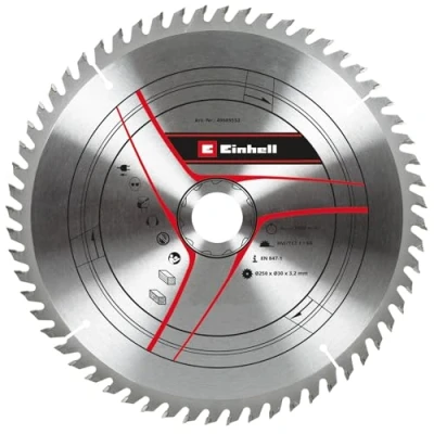 Imagen de Einhell Hoja de sierra circular original (250 x 30 mm, accesorio para sierras, diámetro 250 recepción: 60 dientes, ancho corte 3,2 sierras ingletadoras y circulares