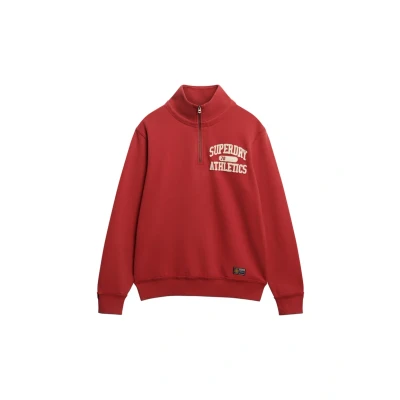 Imagen de Superdry Vintage Athletic HALF ZIP Sudadera, Hombre, Talla: XL, Prep red
