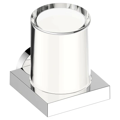 Imagen de KEUCO Dosificador de loción Metal Cromado y Cristal, Contenido rellenable Aprox.180 ml, dispensador jabón liquido para baño Aseo Invitados, Montaje en Pared, Edición 90&quot;