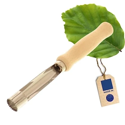 Imagen de Hofmeister Holzwaren® descorazonador de manzanas, ideal para peras y frutas pomáceas, pieza metálica acero inoxidable 16 cm manzanas 16.5x2x2cm