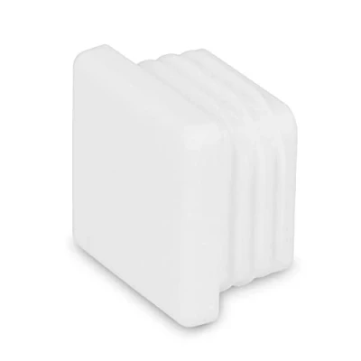 Imagen de GLEITGUT 4 tapones de láminas angulares, color blanco, para tubo cuadrado (30 x 30 mm)