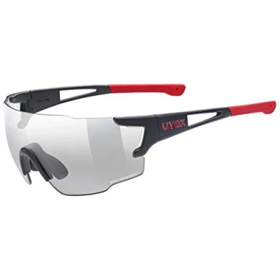 Imagen de uvex sportstyle 804 V, gafas deportivas unisex, fotocromáticas, antivaho, black matt red/smoke, one size