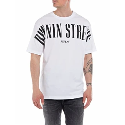 Imagen de REPLAY M6495, Camiseta Hombre, Blanco (Optical White 001), XL