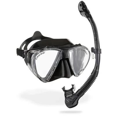 Imagen de Cressi C/Set Penta + Alpha/ud Pack de Snorkel, Unisex, Negro, Talla Única